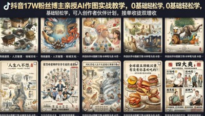 AI漫剧制作全流程实操，0基础从零入门，完整手把手教学，从起号、制作到变现一站式学会