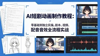 （18351期）AI短剧动画制作教程：零基础到独立实操，剧本、视频、配音音效全流程实战