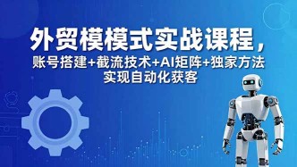 （18367期）外贸新模式实战课程-更新5月，账号搭建+截流技术+AI矩阵+独家方法实现自动化获客