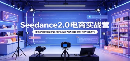 Seedance2.0电商实战营：重构内容创作逻辑，找准高潜力赛道快速拉升店铺GMV
