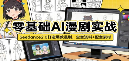 零基础AI漫剧实战：Seedance2.0打造爆款漫剧，全套资料+配套素材