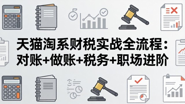 （17676期）天猫淘系财税实战全流程：对账+做账+税务+职场进阶，手把手吃透平台财税每一环