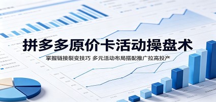 拼多多原价卡活动操盘术：掌握链接裂变技巧，多元活动布局搭配推广拉高投产
