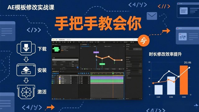 （17488期）AE模板修改实战课从0到1，软件安装插件缺失跟踪时长修改全流程手把手教会你