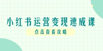 （14951期）小红书运营变现速成课，账号搭建到暴力起号，个人IP全流程指南