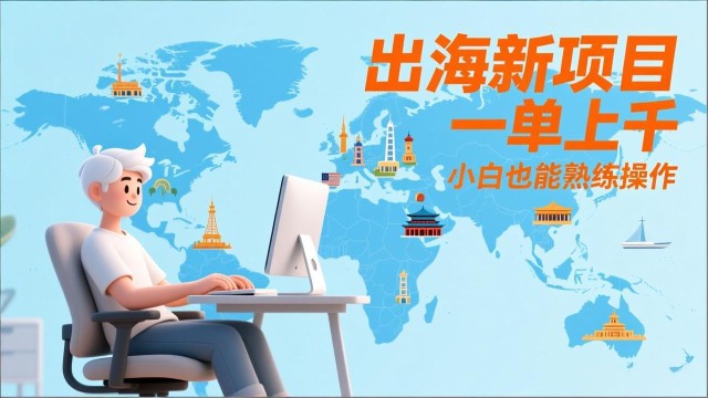 （17534期）出海新项目，一单上千，小白也能熟练操作