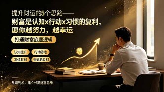 （19233期）付费文章：提升财运的5个思路——财富是认知x行动x习惯的复利，愿你越努力，越幸运